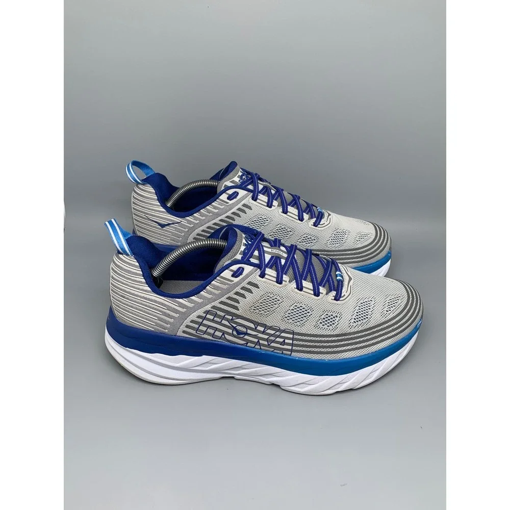 Hoka One One Bondi 6 Gray Blue Running Shoes 1019269 VBFG Men's Sz 11.5